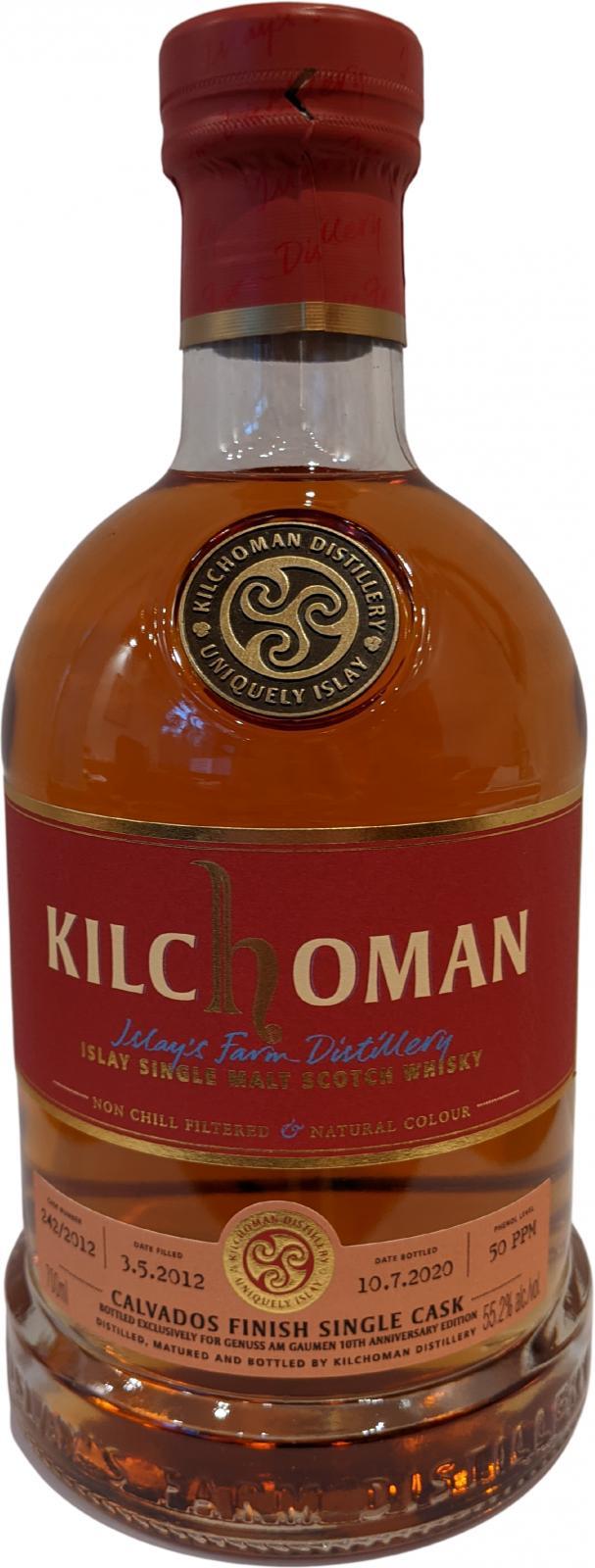 Kilchoman 2012  Calvados Finish Single Cask