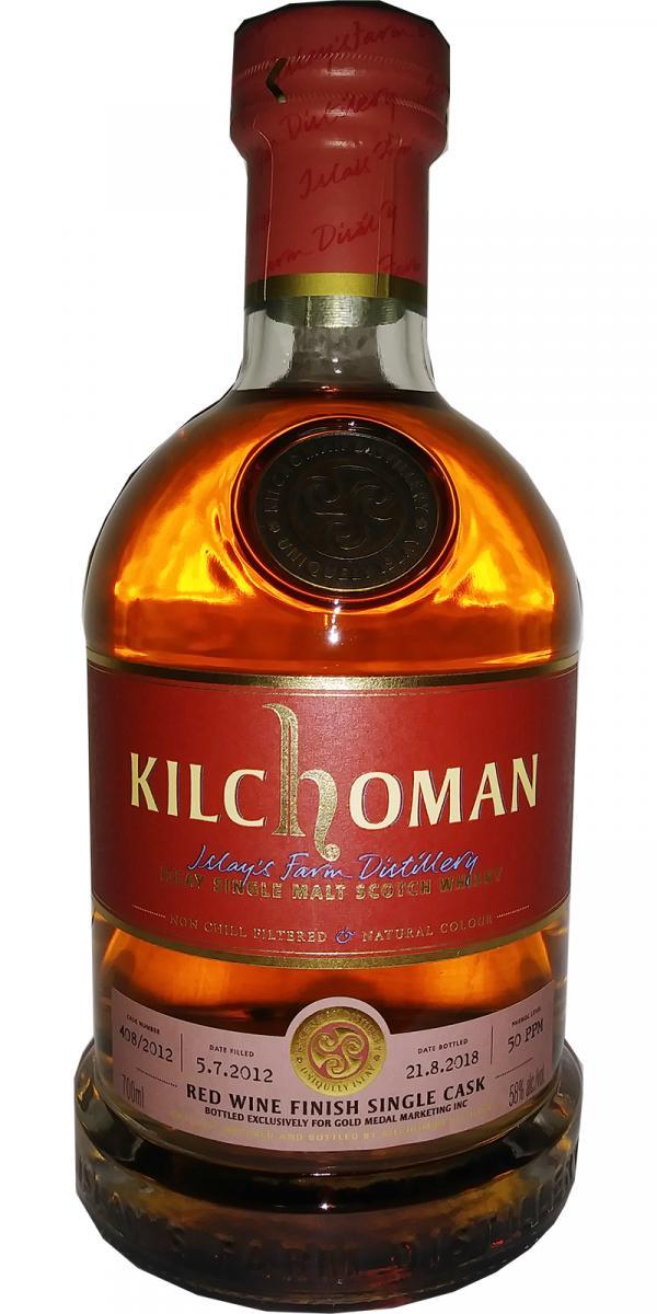 Kilchoman 2012  Red Wine Finish Single Cask