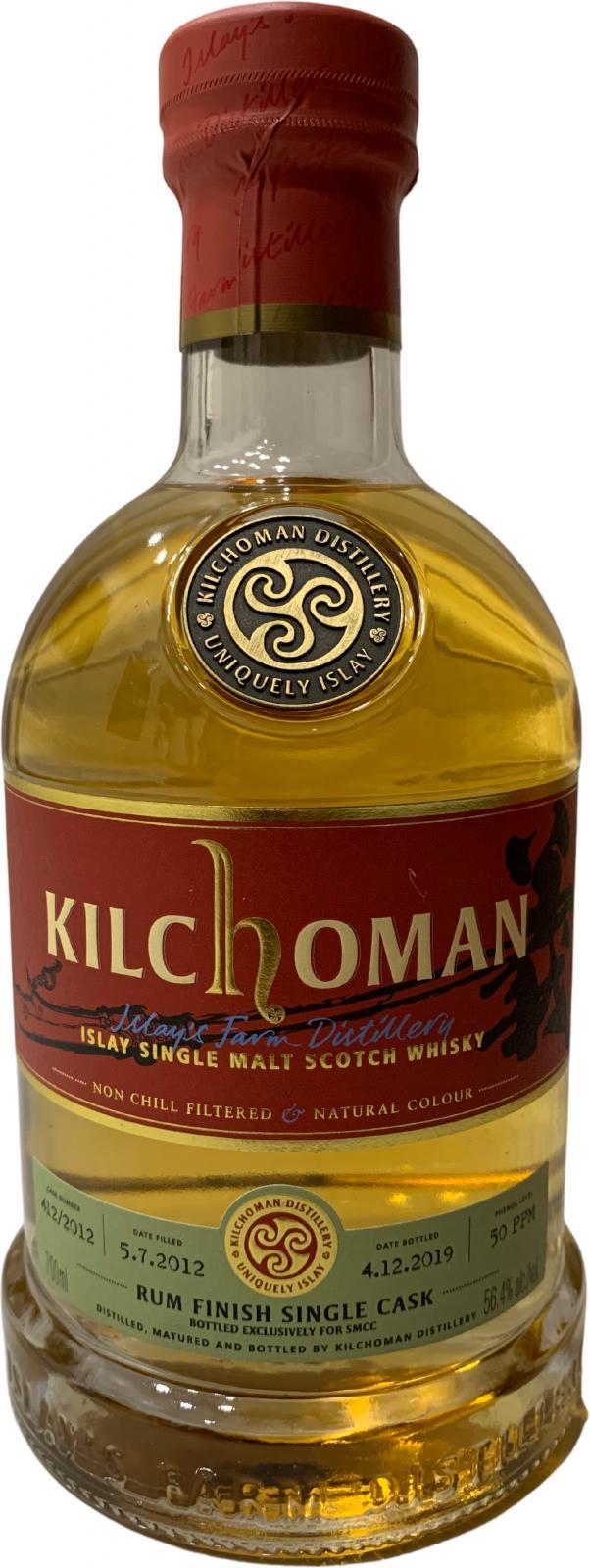 Kilchoman 2012  Rum Finish Single Cask