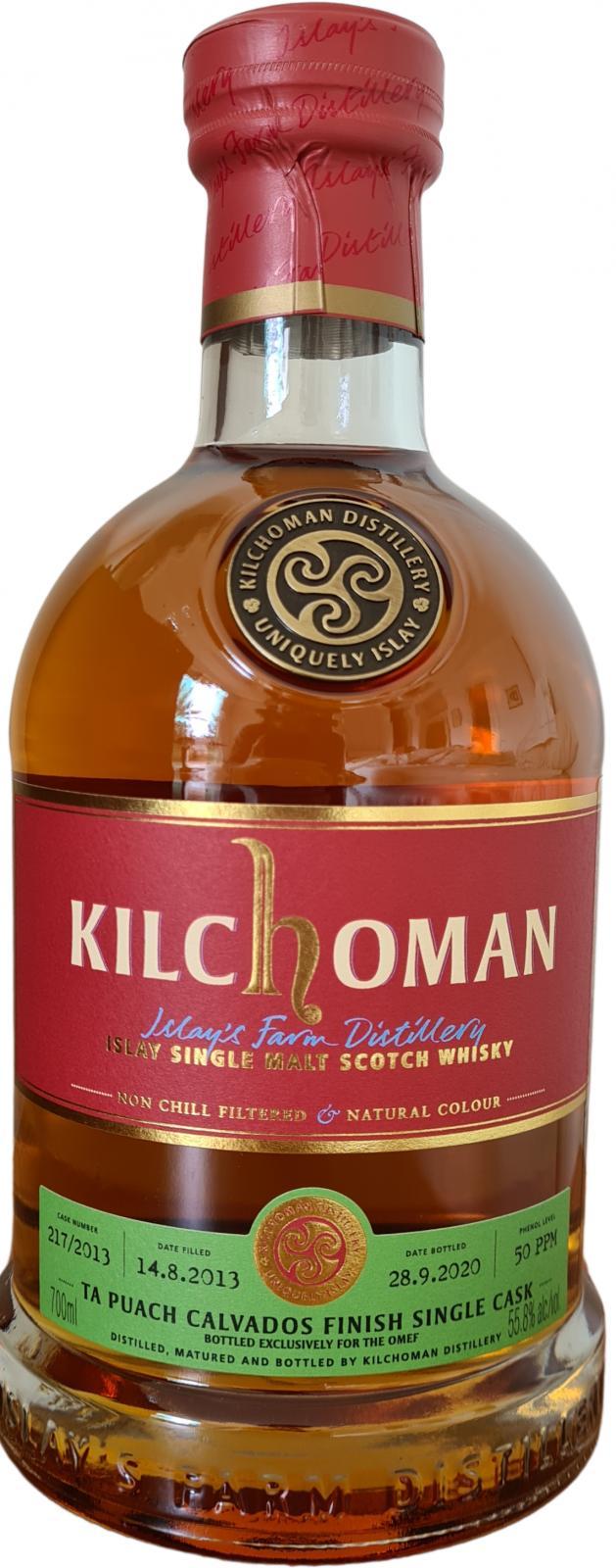 Kilchoman 2013  Ta Puach Calvados Finish Single Cask