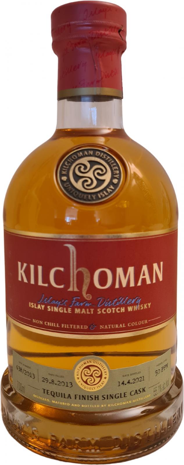 Kilchoman 2013  Tequila Finish Single Cask