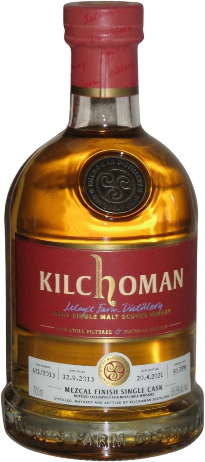 Kilchoman 2013  Mezcal Finish Single Cask