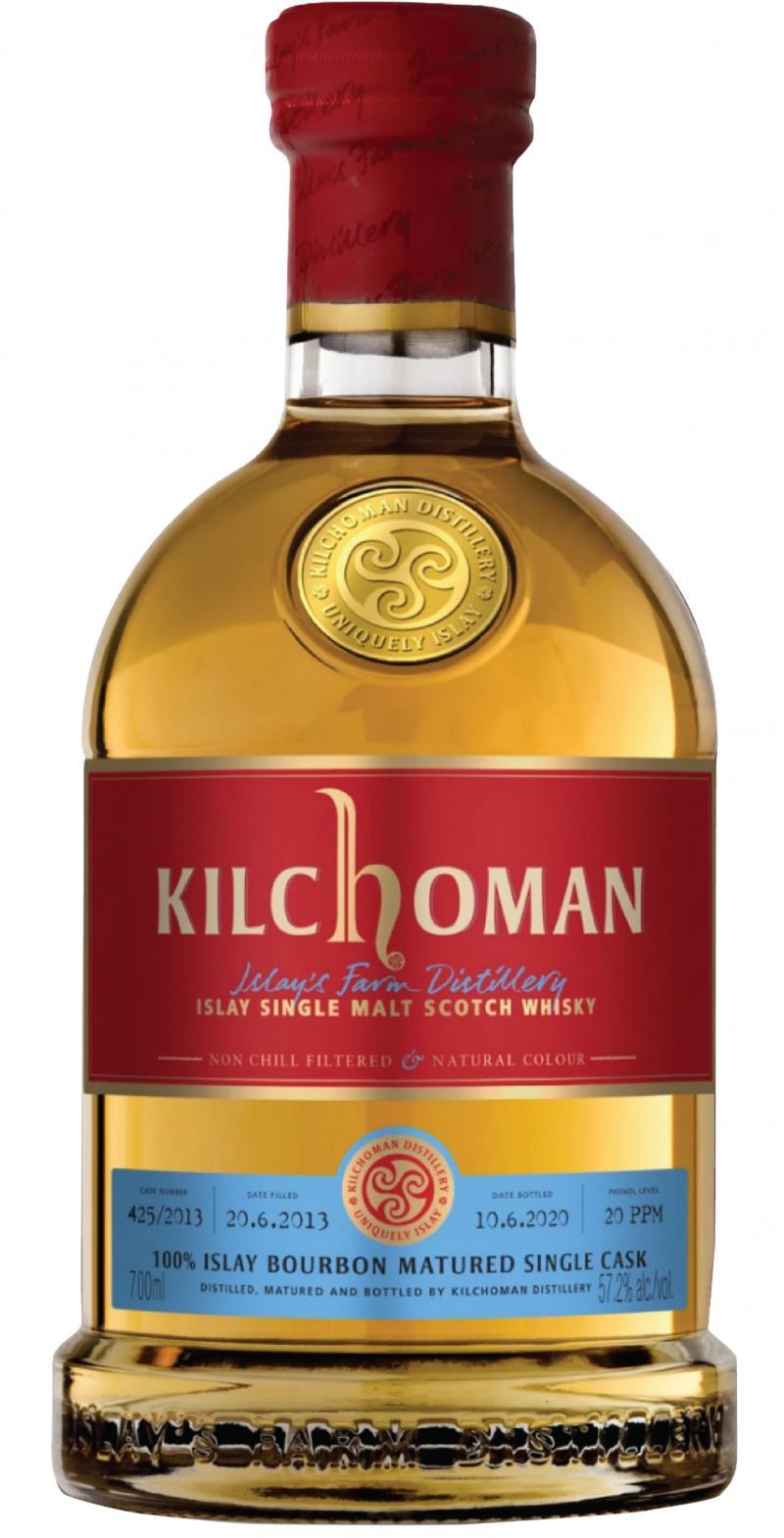Kilchoman 2013  100% Islay Bourbon Matured Single Cask