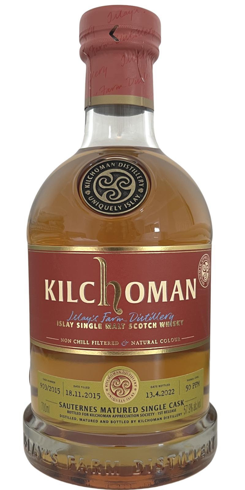 Kilchoman 2015  Single Cask Release