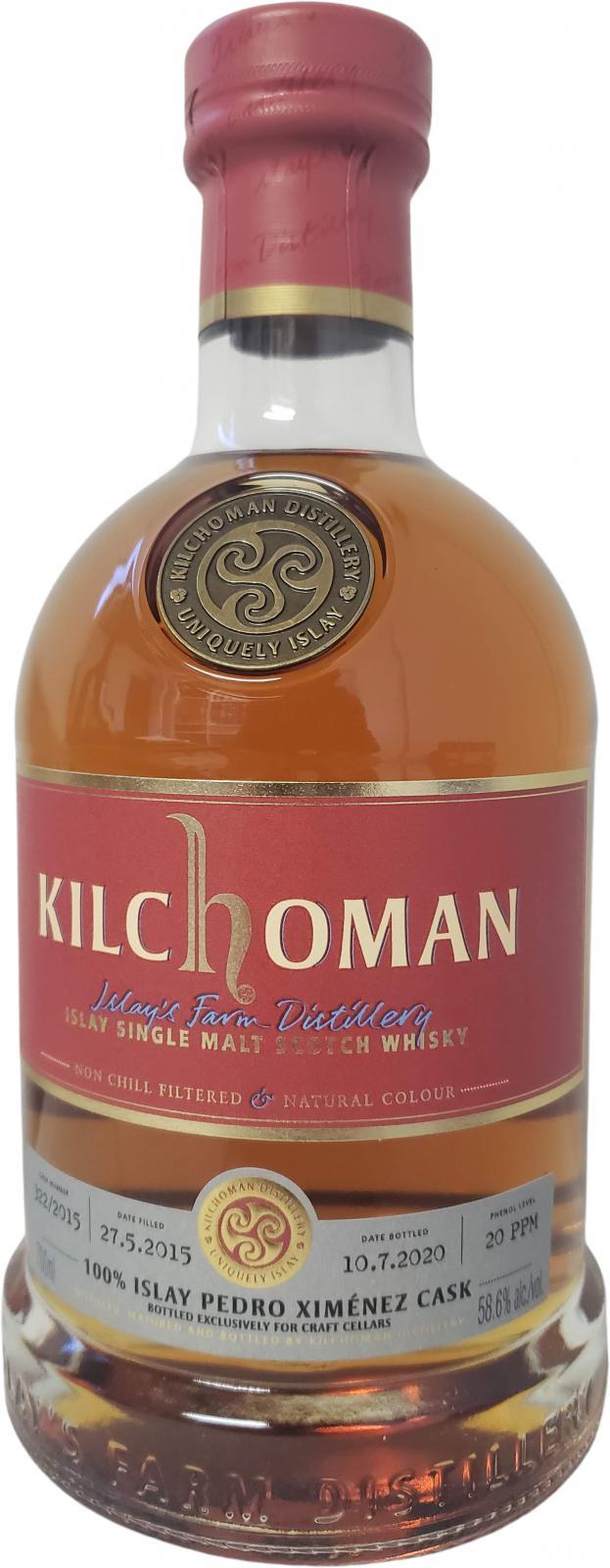 Kilchoman 2015  100% Islay Pedro Ximenez Cask