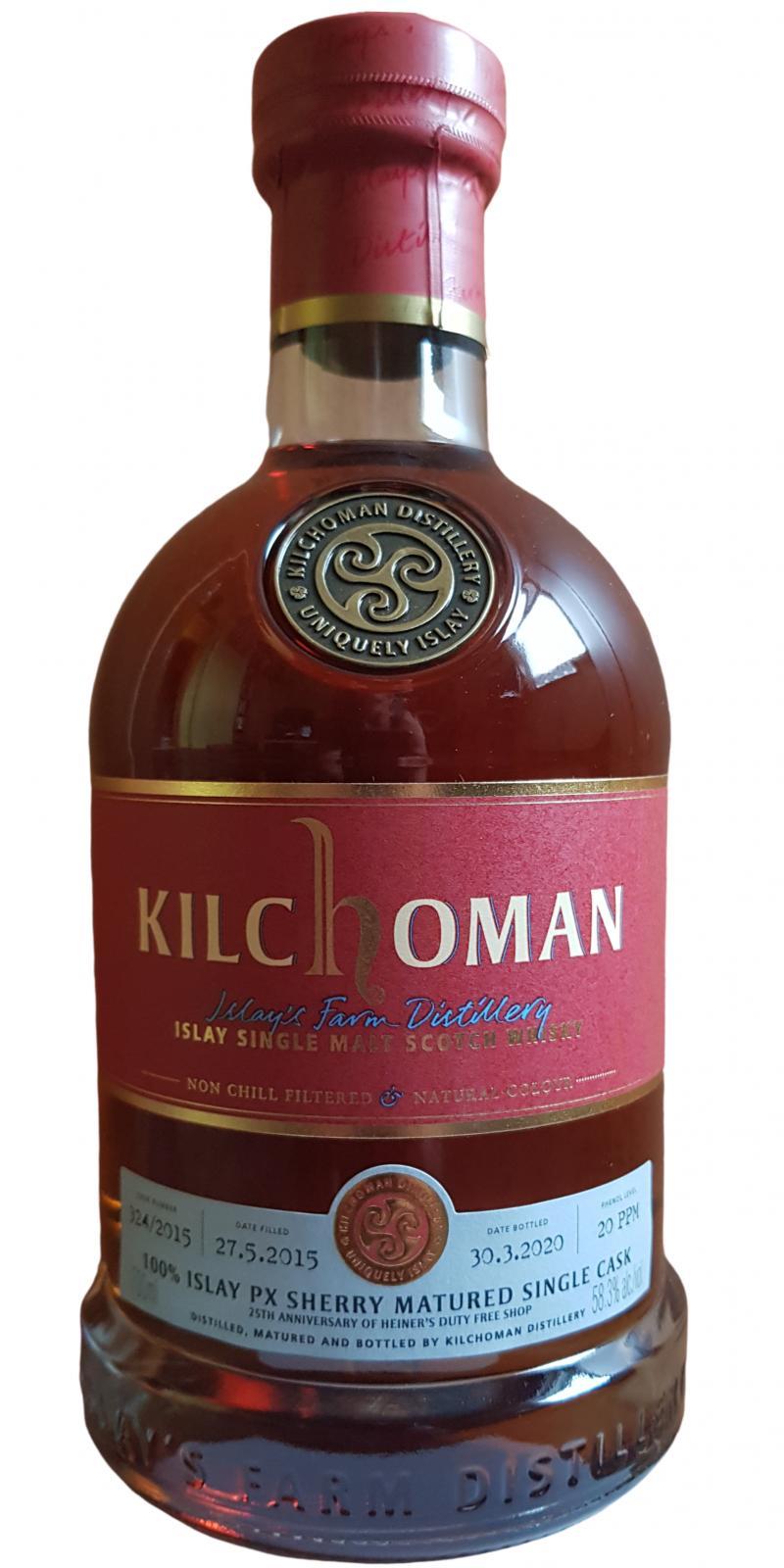 Kilchoman 2015  100% Islay PX Sherry Matured Single Cask