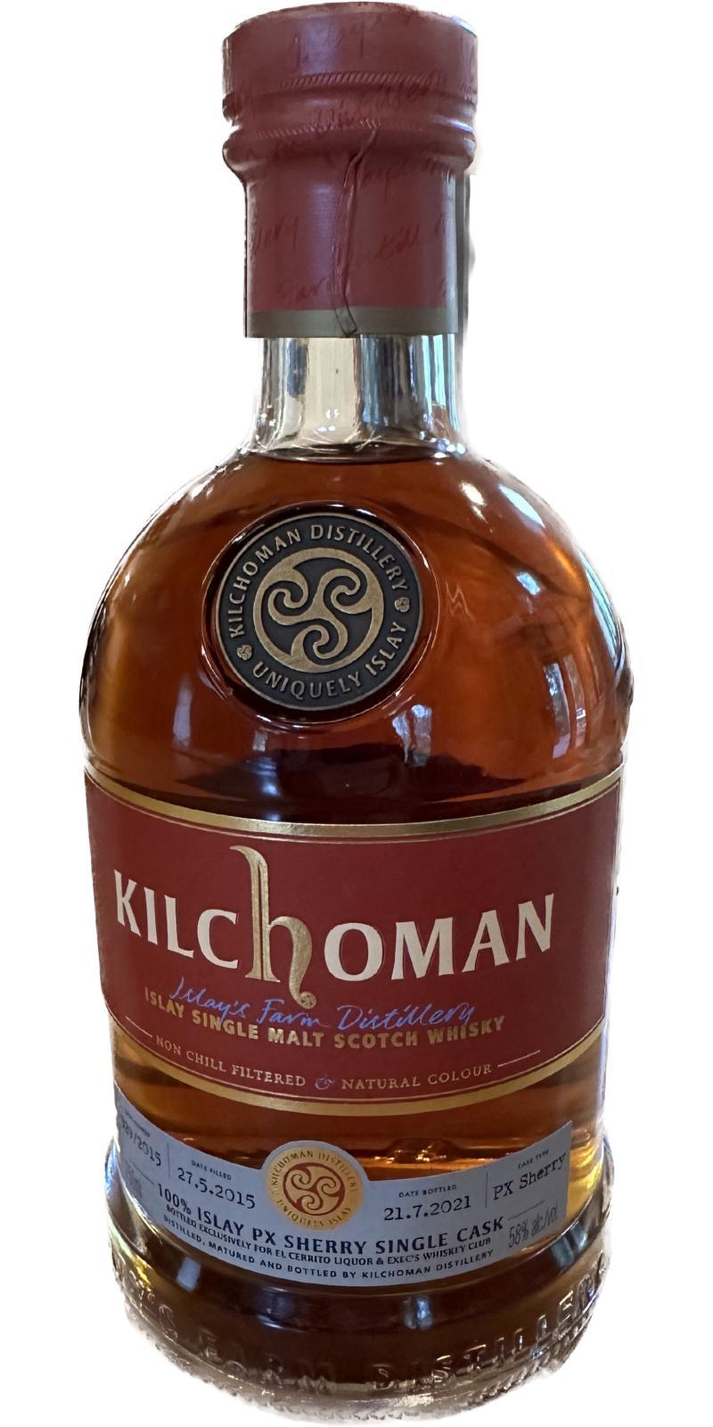Kilchoman 2015  100% Islay PX Sherry Single Cask