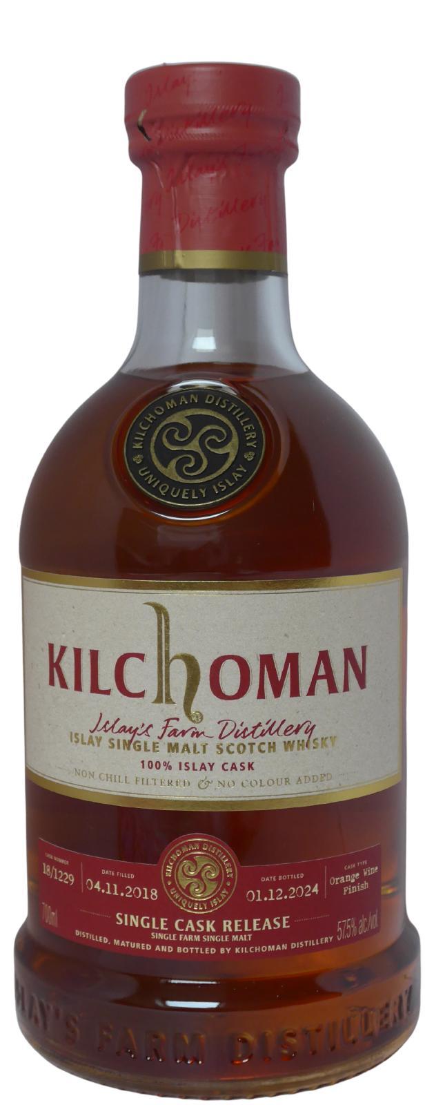 Kilchoman 2018  100% Islay Single Cask Release