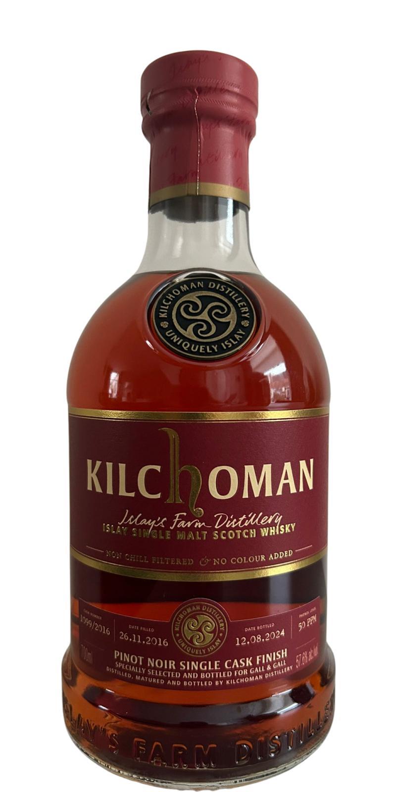 Kilchoman 2016  Pinot Noir Single Cask Finish