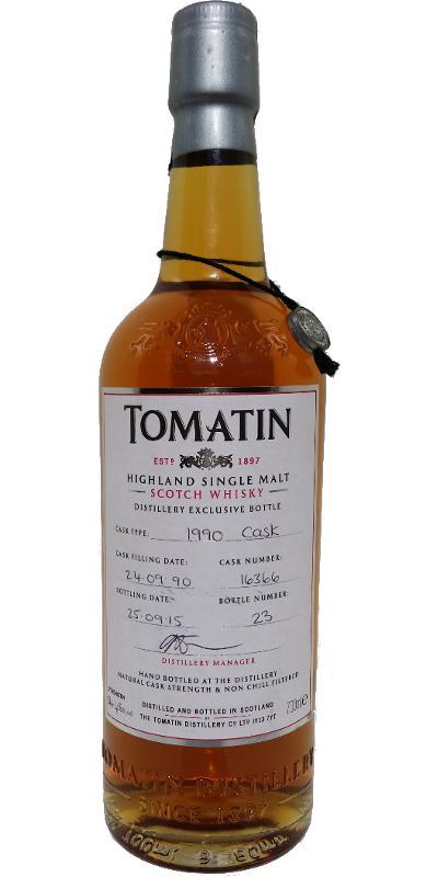 Tomatin 1990 Distillery Exclusive Bottle