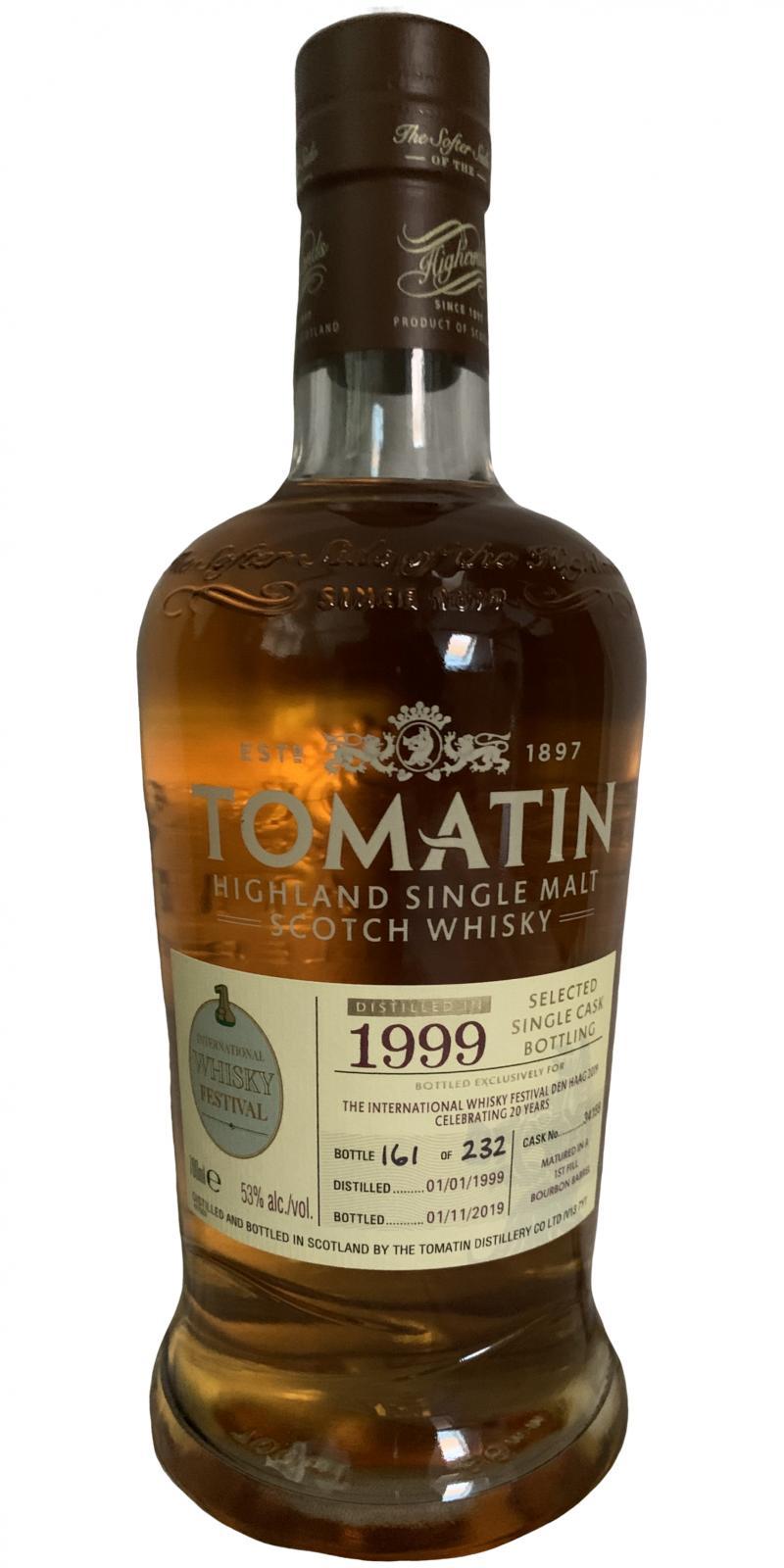 Tomatin 1999 Selected Single Cask Bottling