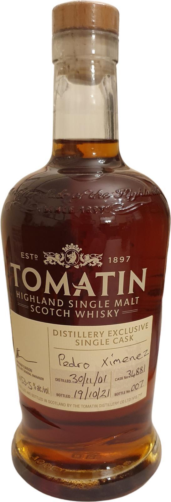 Tomatin 2001 Distillery Exclusive Single Cask