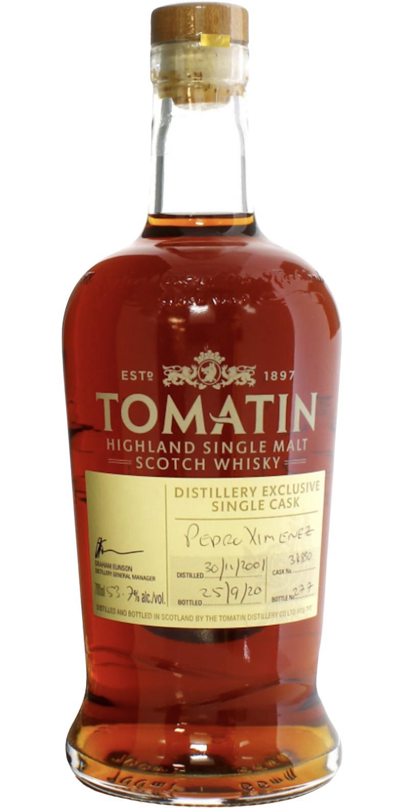 Tomatin 2001 Distillery Exclusive - Single Cask