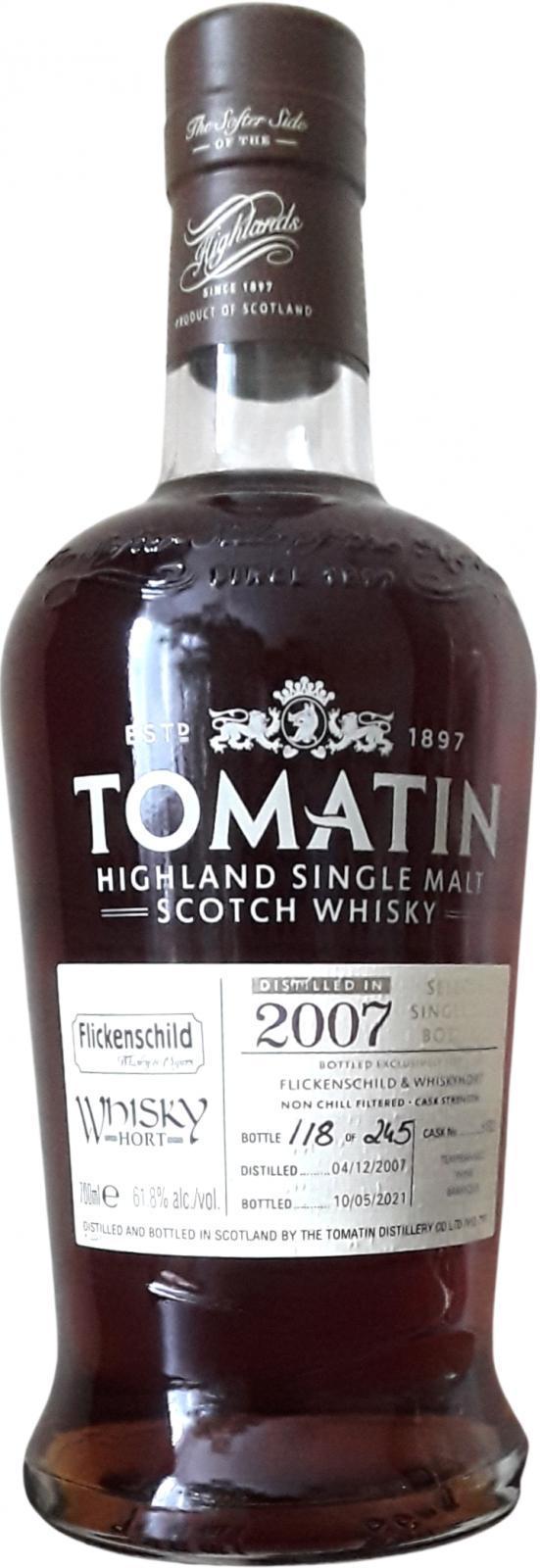 Tomatin 2007 Selected Single Cask Bottling