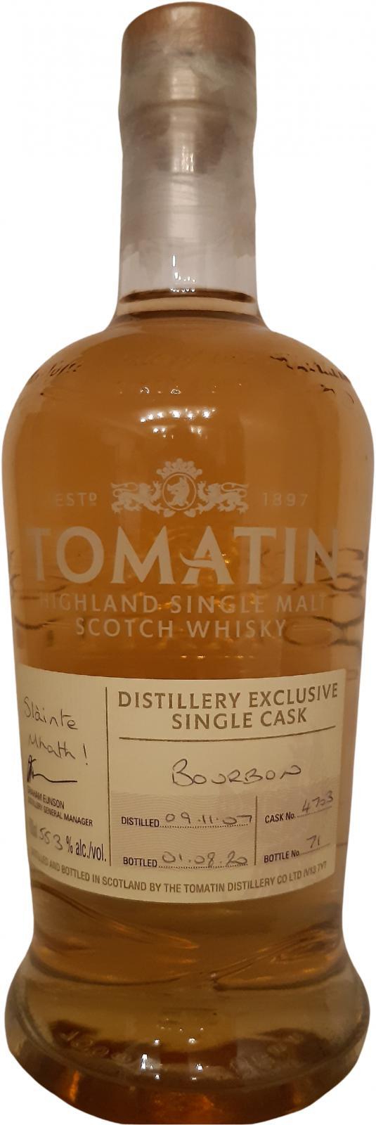 Tomatin 2007 Distillery Exclusive - Single Cask