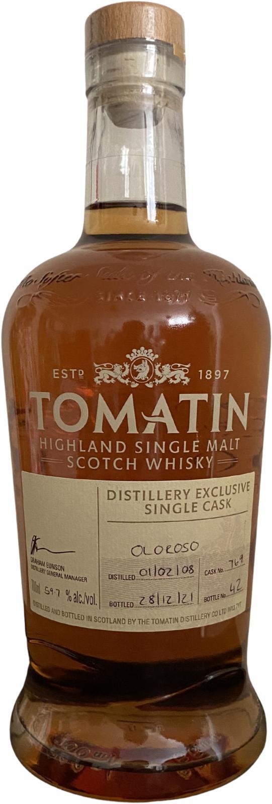 Tomatin 2008 Distillery Exclusive Bottling