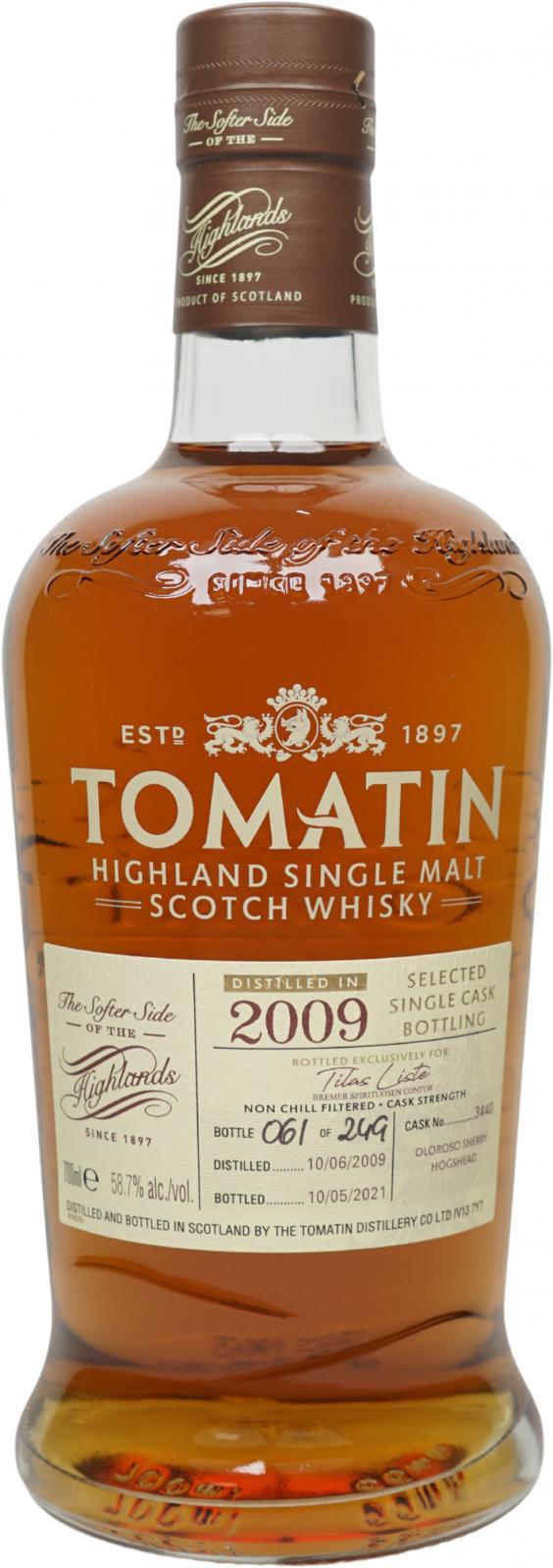 Tomatin 2009 Selected Single Cask Bottling