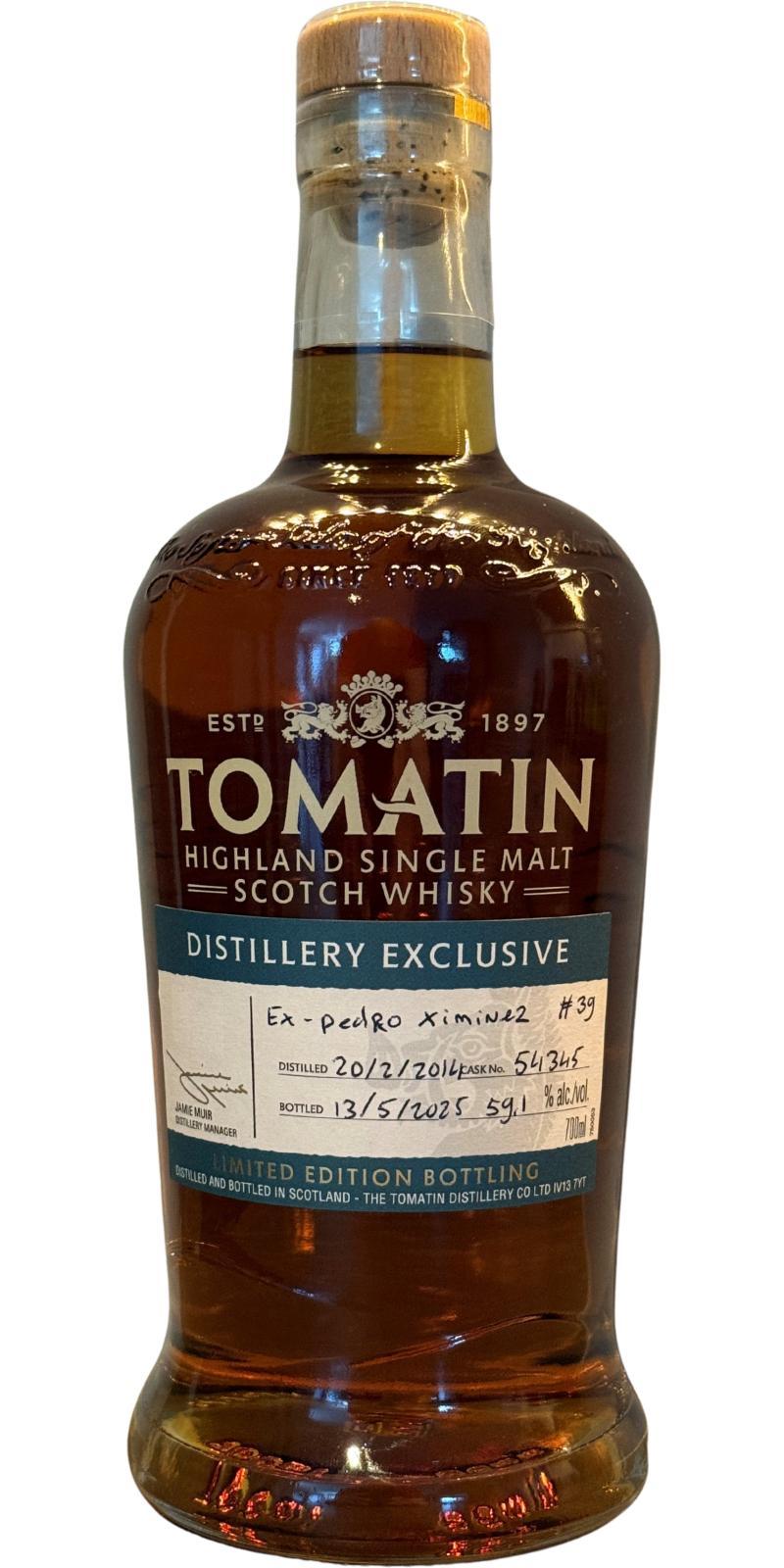 Tomatin 2014 Hand Bottled at the Distillery