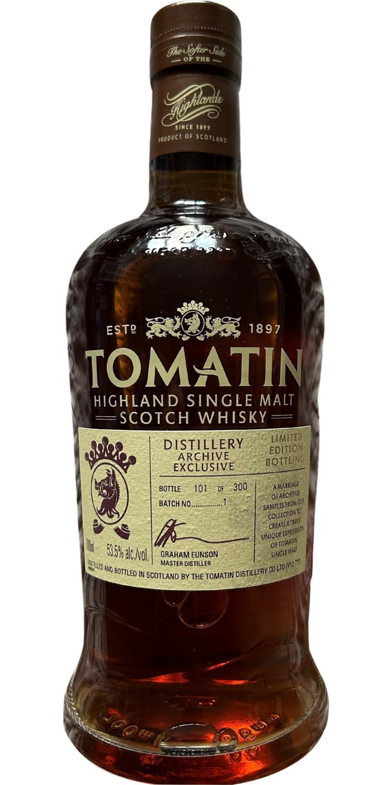 Tomatin Distillery Archive Exclusive Batch 1