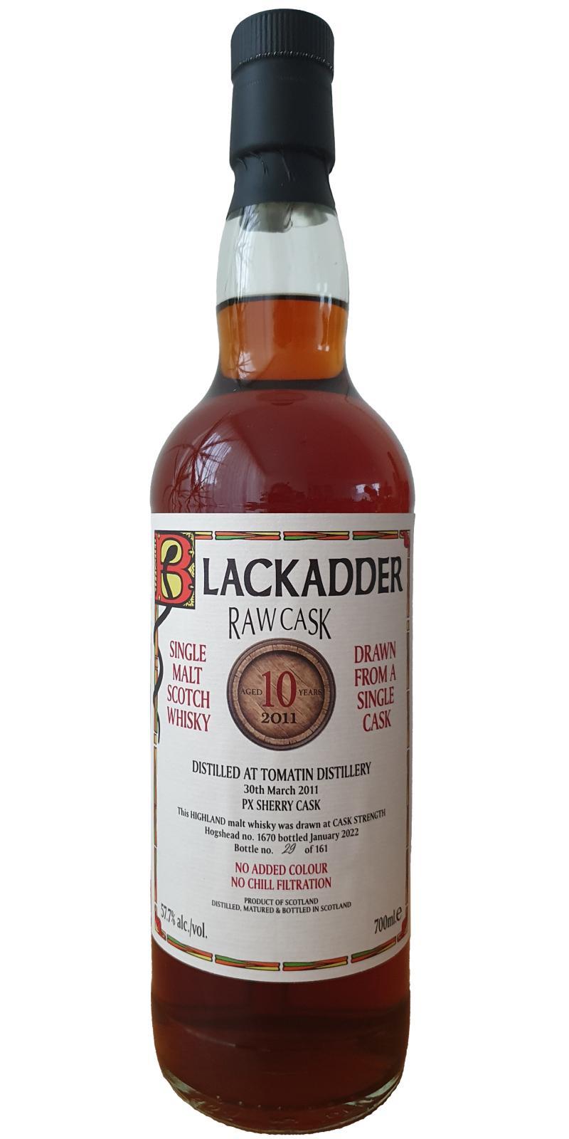 Tomatin 2011 BA Raw Cask