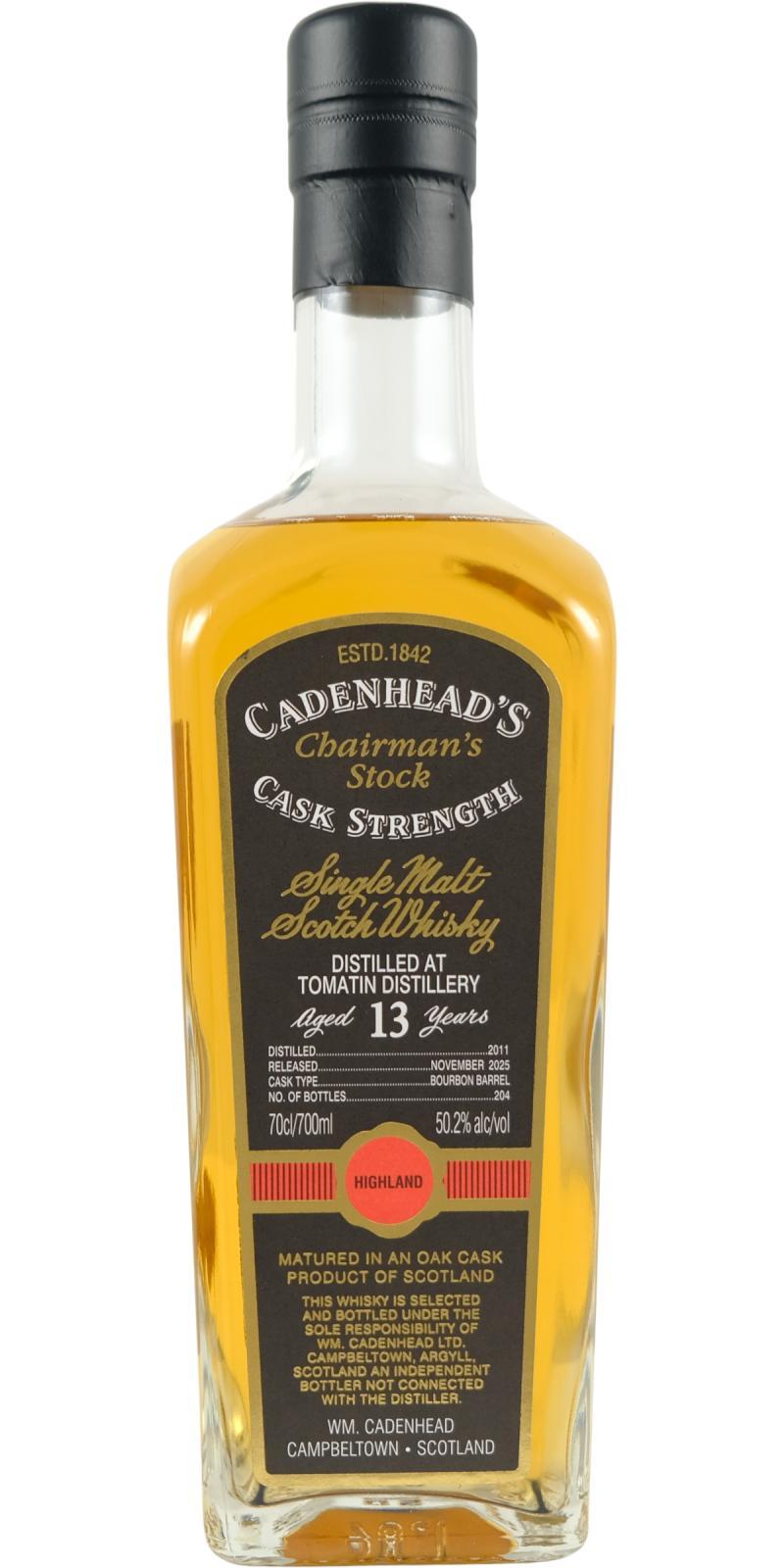 Tomatin 2011 CA Chairman's Stock