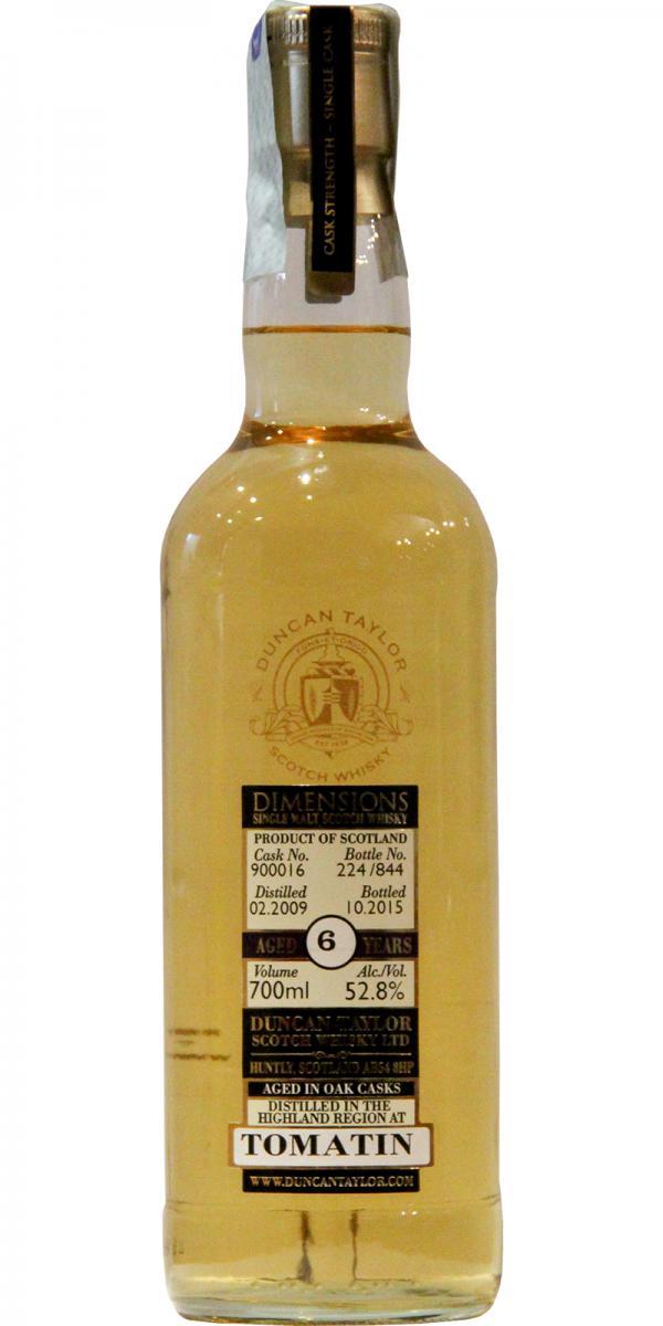 Tomatin 2009 DT Dimensions