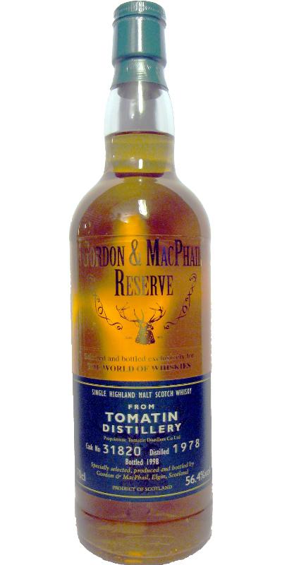 Tomatin 1978 GM Reserve for The World of Whiskies