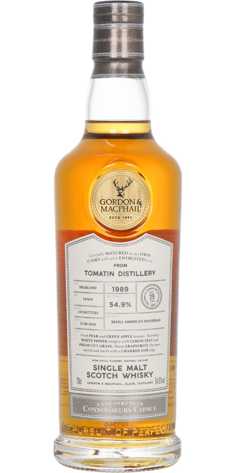 Tomatin 1989 GM Connoisseurs Choice - Cask Strength