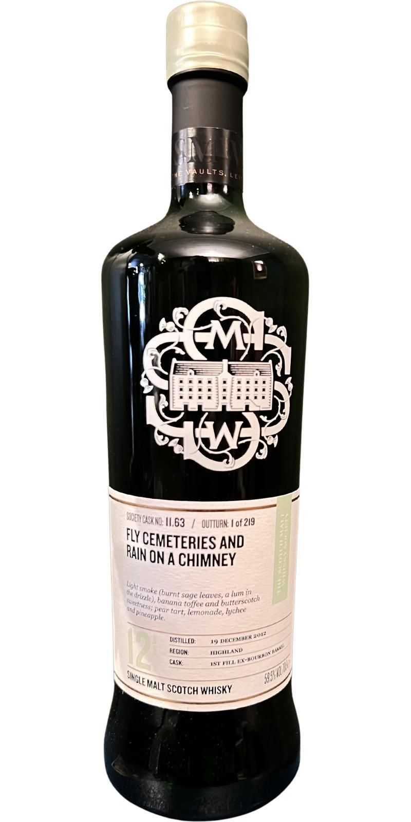 Tomatin 2012 SMWS 11.63 Fly cemeteries and rain on a chimney