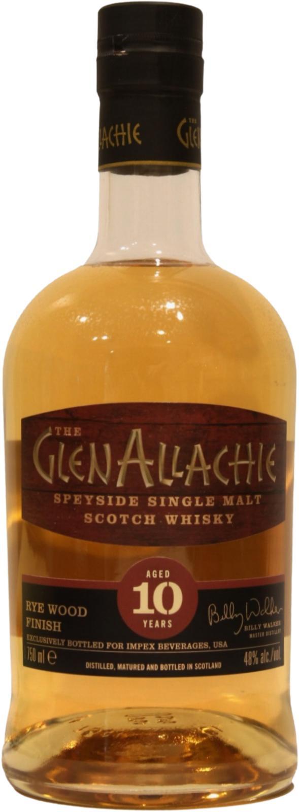 Glenallachie 10-year-old  Wood Finish Series - Rye