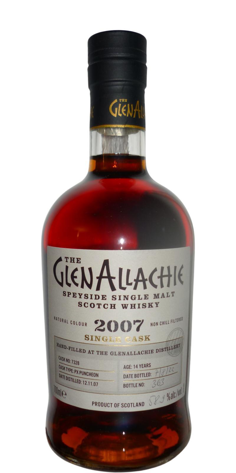 Glenallachie 2007  Single Cask - Hand Filled