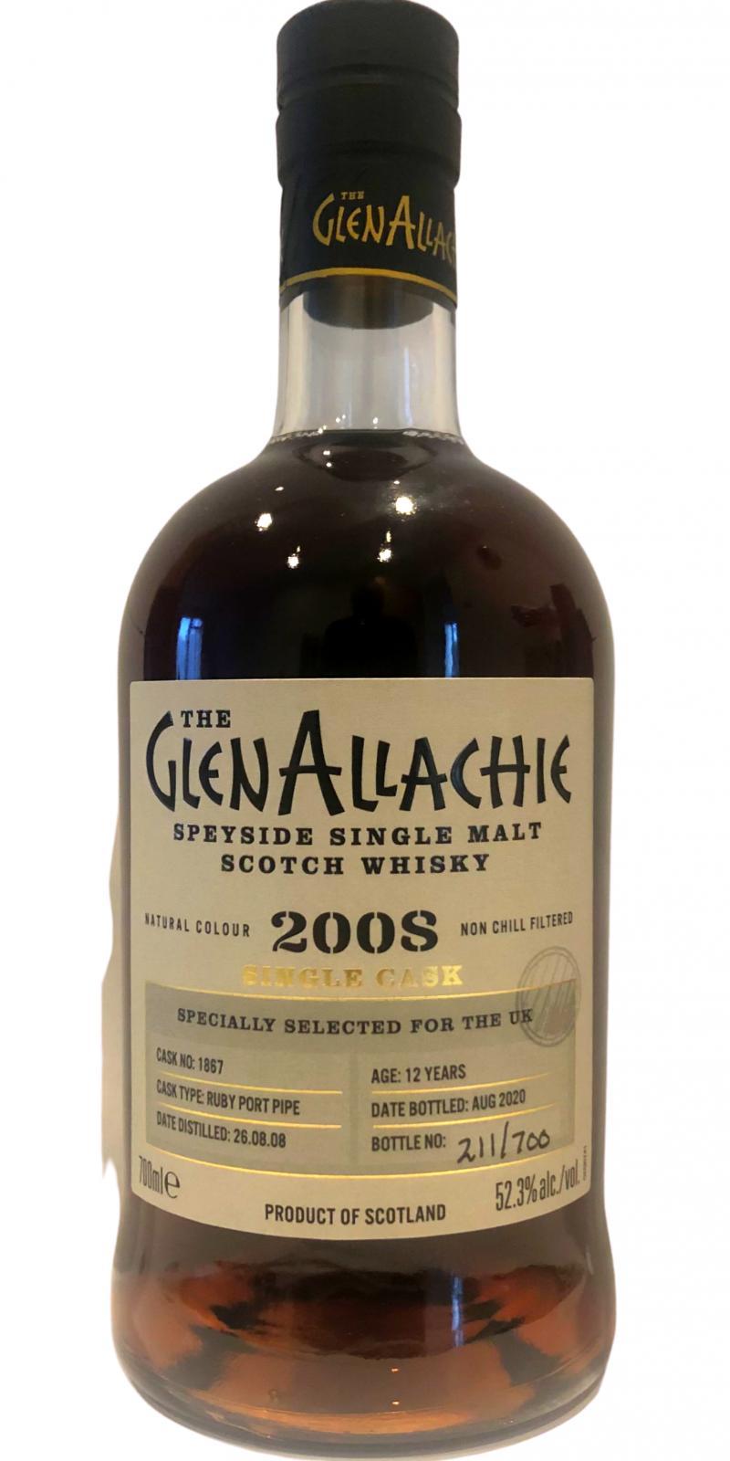 Glenallachie 2008  Single Cask
