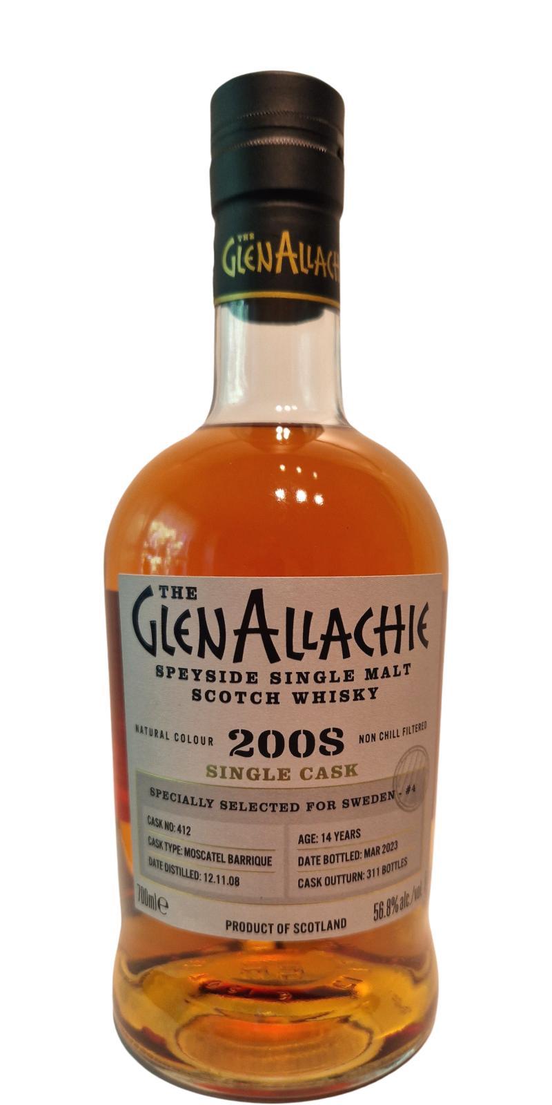 Glenallachie 2008  Exclusive Single Cask for Sweden