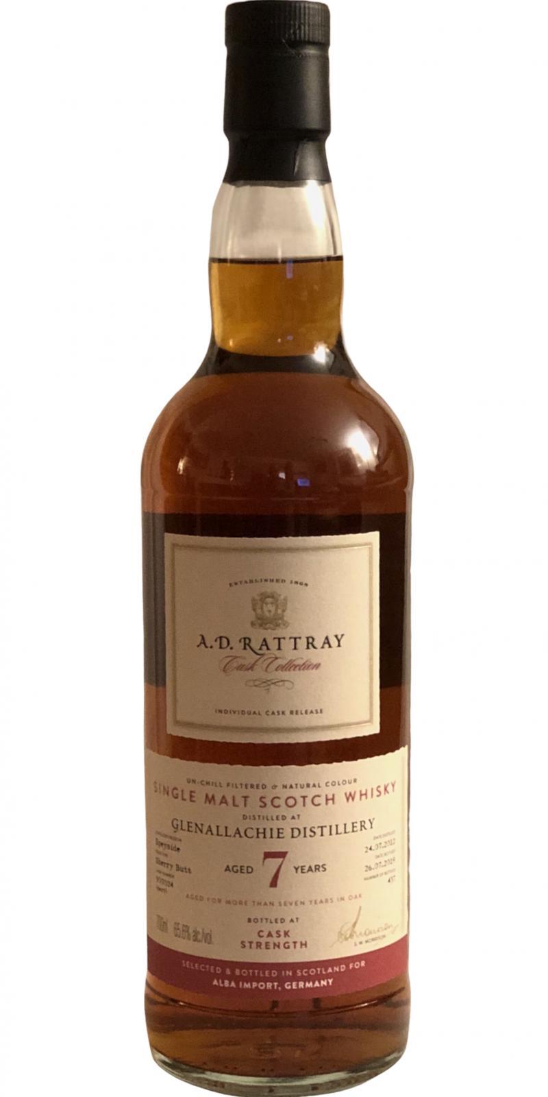 Glenallachie 2012 DR  Individual Cask Bottling