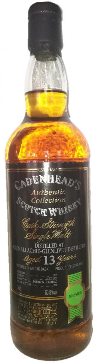 Glenallachie 1989 CA  Authentic Collection