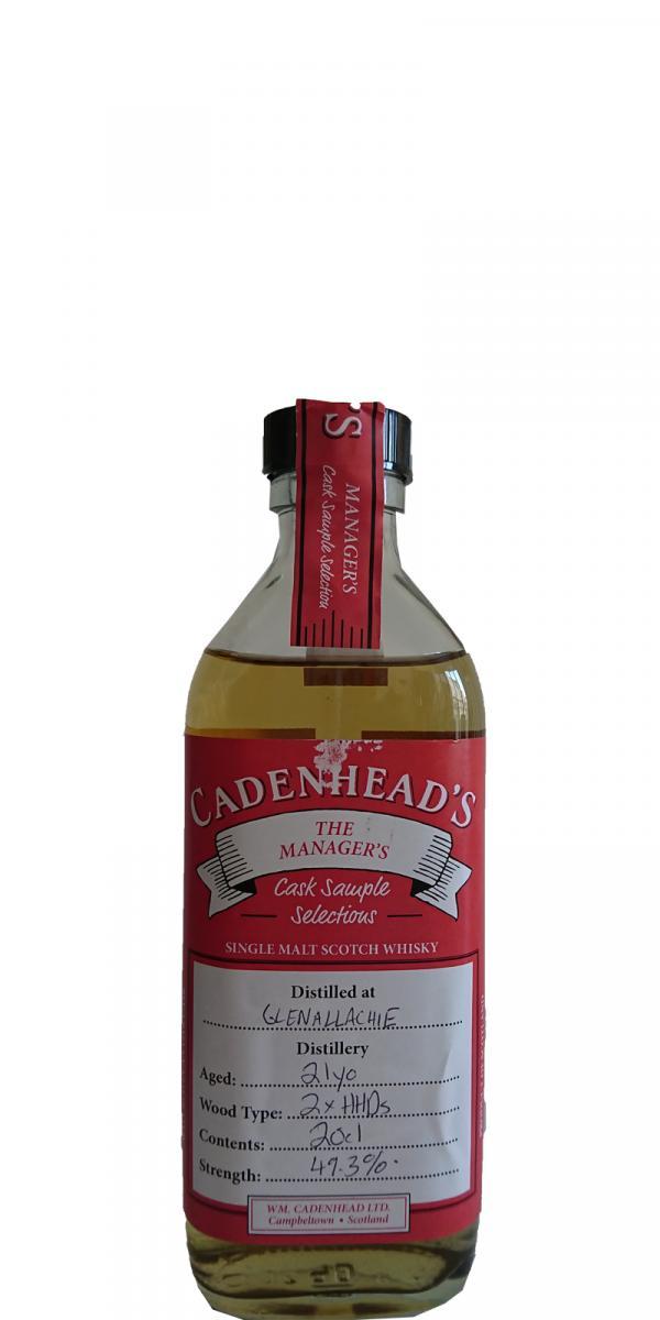 Glenallachie 21-year-old CA  The Manager's Cask Sample Selections