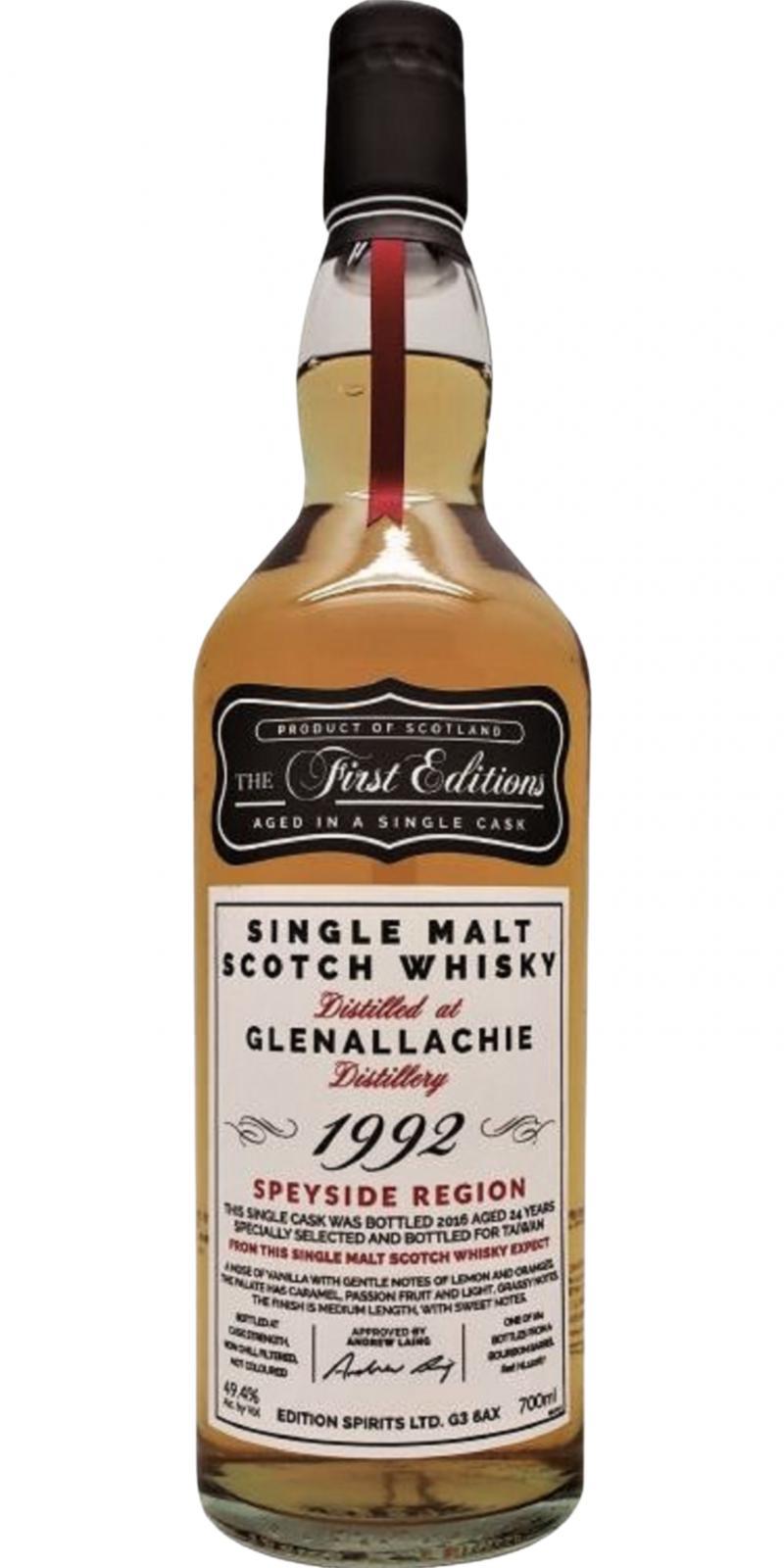 Glenallachie 1992 ED  The First Editions