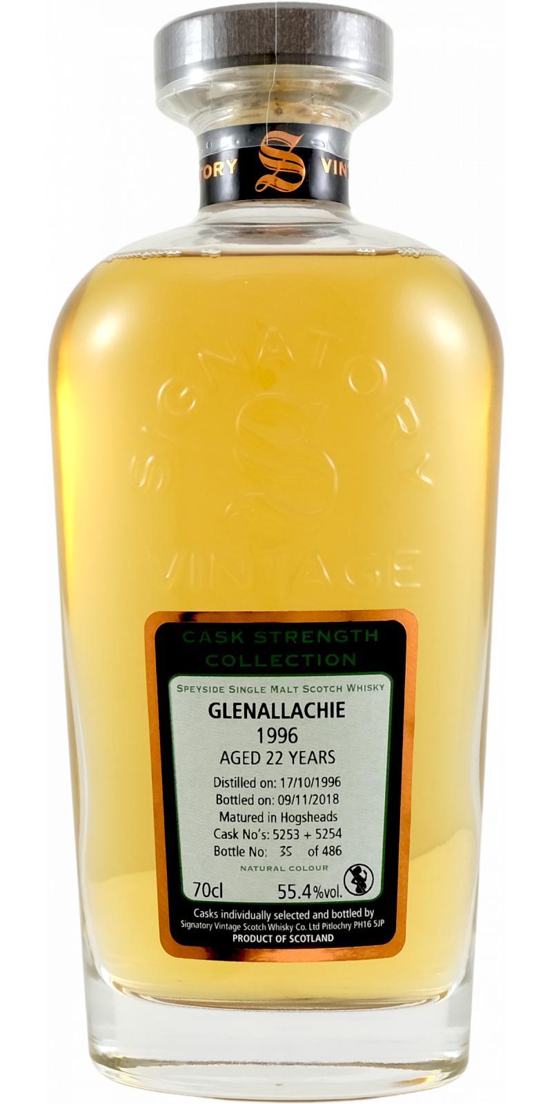 Glenallachie 1996 SV  Cask Strength Collection