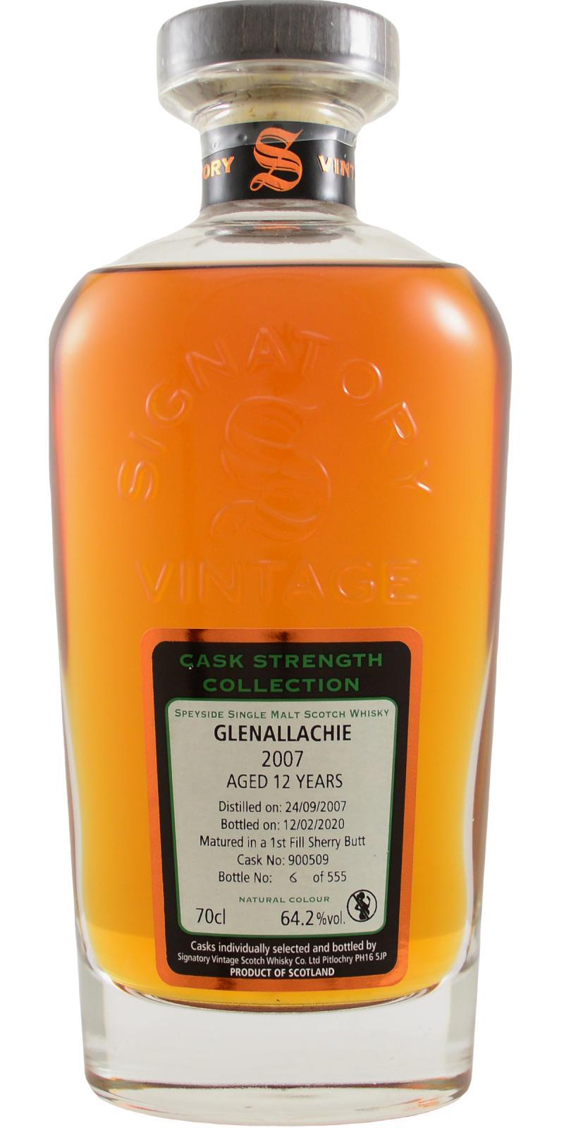 Glenallachie 2007 SV  Cask Strength Collection