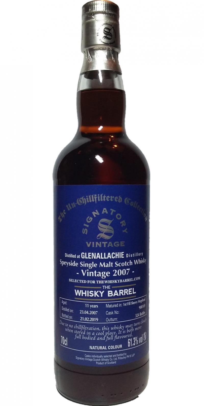 Glenallachie 2007 SV  The Un-Chillfiltered Collection