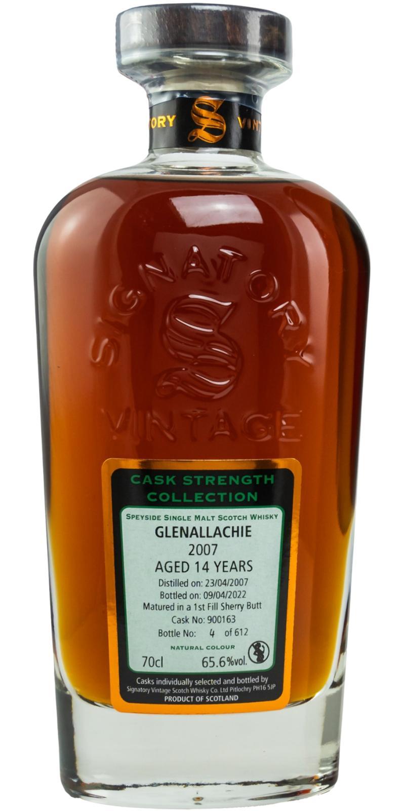 Glenallachie 2007 SV  Cask Strength Collection