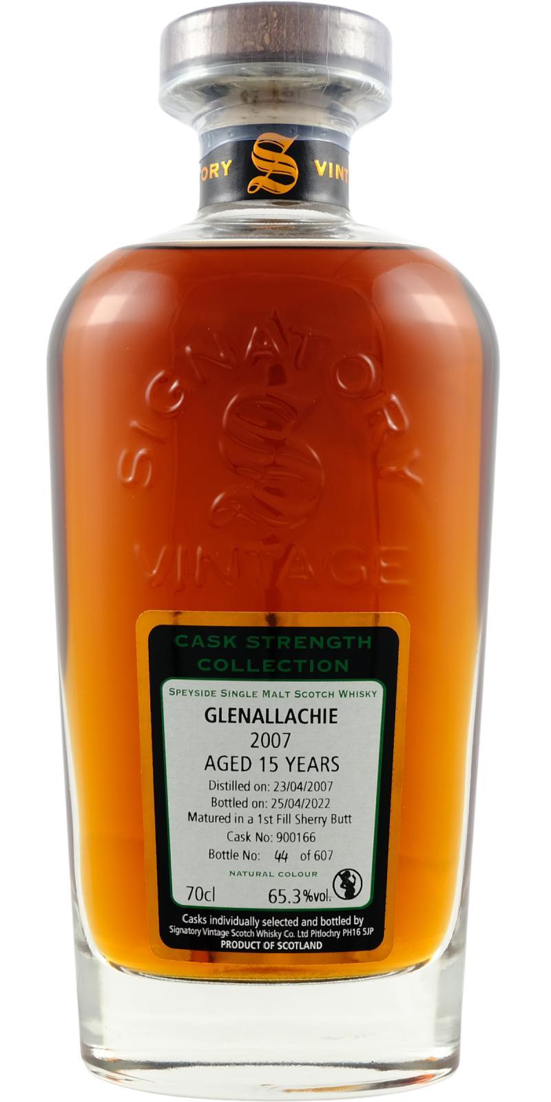 Glenallachie 2007 SV  Cask Strength Collection