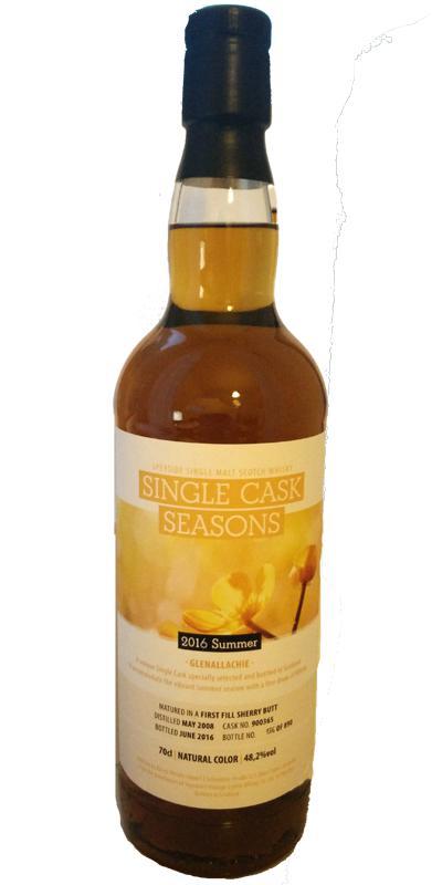 Glenallachie 2008 SV  Single Cask Seasons - Summer 2016