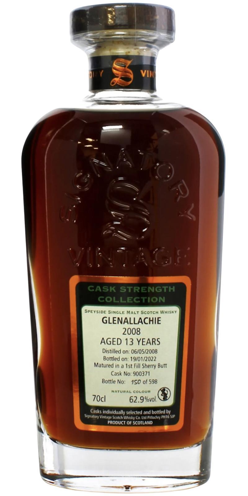 Glenallachie 2008 SV  Cask Strength Collection