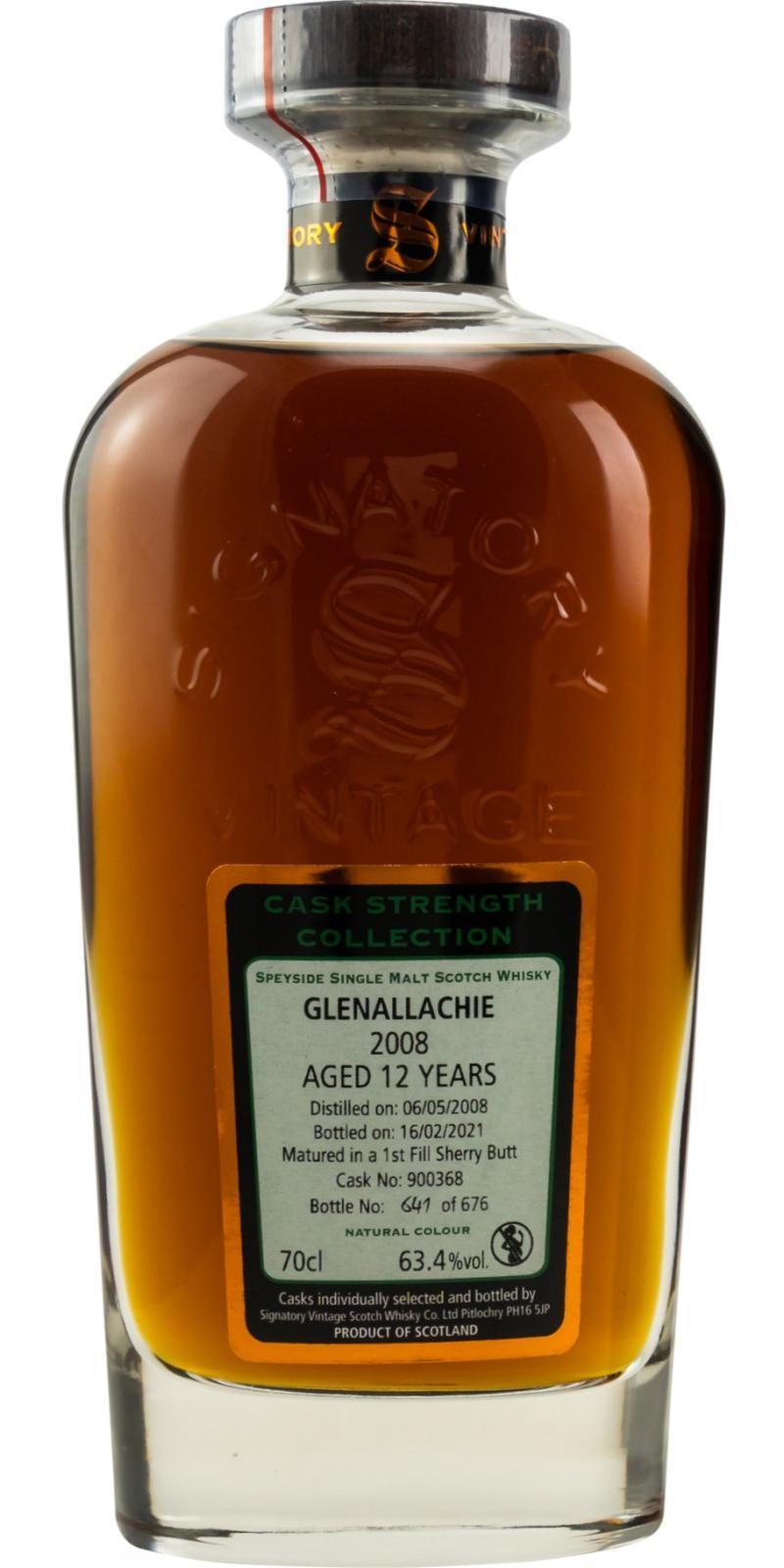 Glenallachie 2008 SV  Cask Strength Collection
