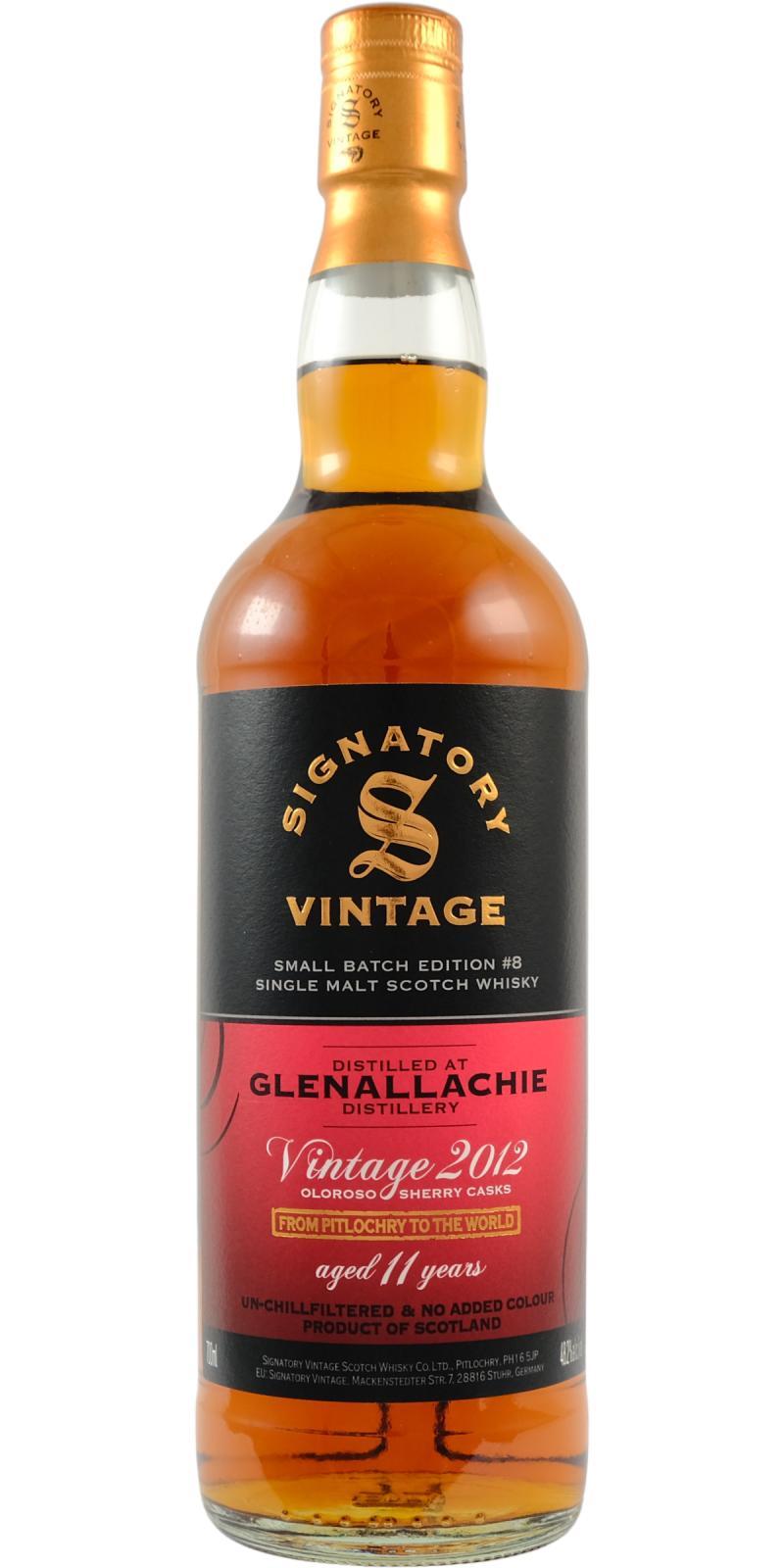 Glenallachie 2012 SV  Small Batch Edition #8