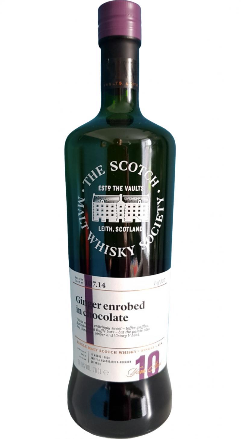 Glenallachie 2008 SMWS 107.14  Ginger enrobed in chocolate