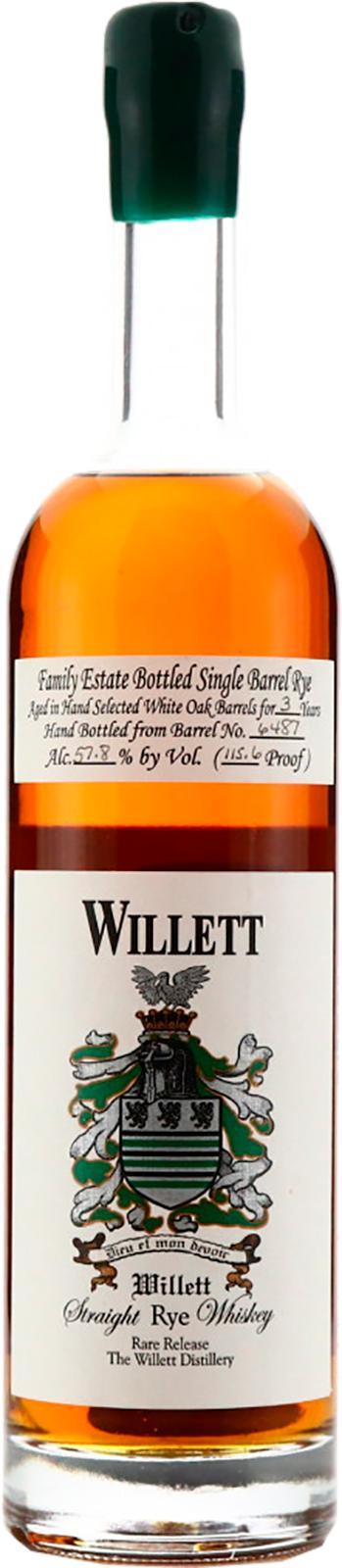 Willett 03-year-old  Family Estate Bottled Single Barrel Rye