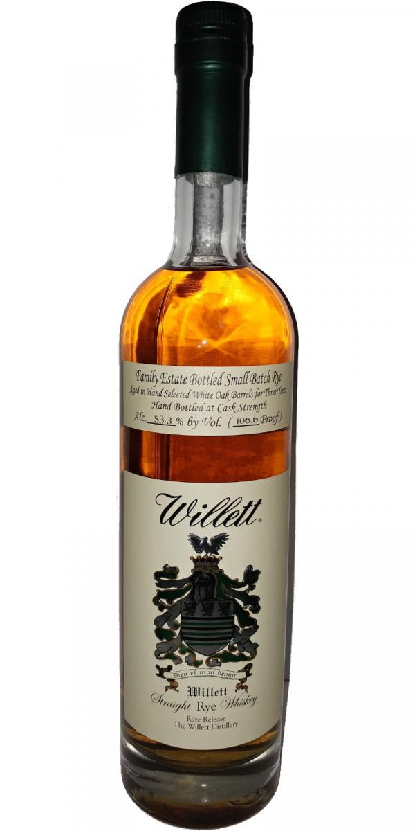 Willett 03-year-old  Family Estate Bottled Small Batch Rye