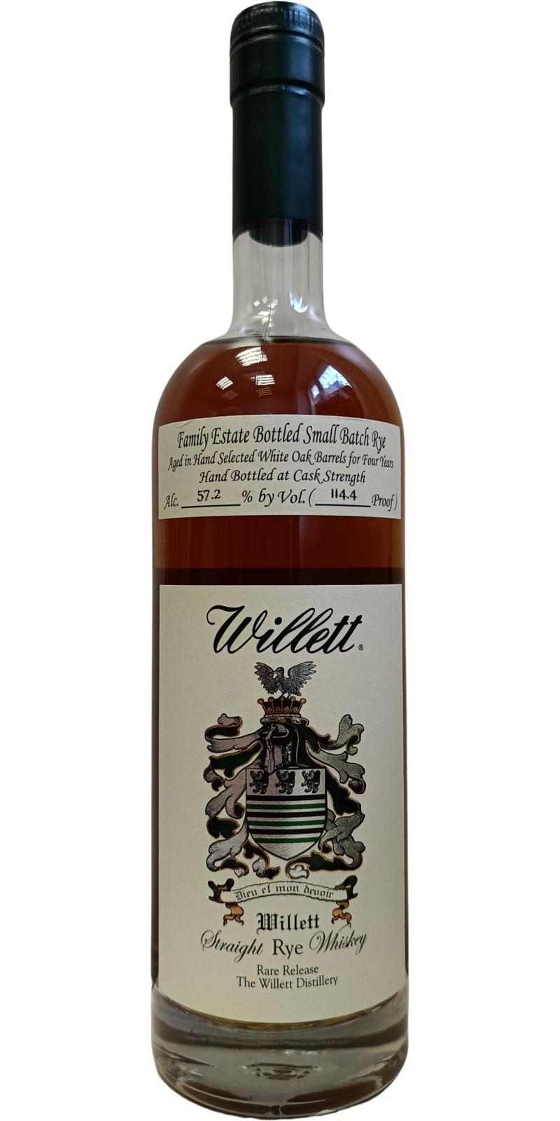 Willett 04-year-old  Family Estate Bottled Small Batch Rye